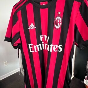 Adidas AC Milan Red and Black Jersey